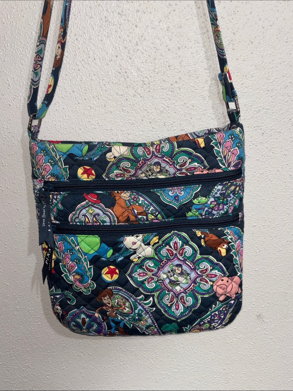 Vera Bradley Disney Pixar "Andy's Room" Triple Zip Hipster Crossbody Bag